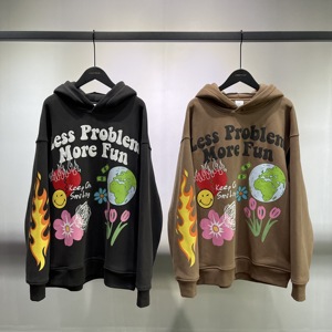 Vente en gros logo uni 100% coton biologique sweat-shirt pour hommes en molleton vierge surdimensionné personnalisé unisexe hommes sweats à capuche - Product Image 4