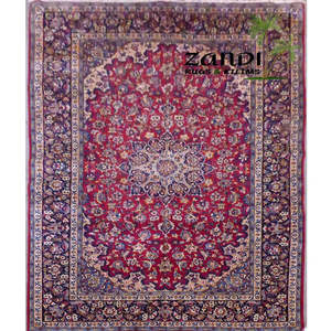 พรมเปอร์เซียลายเหรียญโบราณแบบถักมือจากนาจาฟาบาด ขนาด 11'10X7'10 รุ่น Panr02754 (สีแดง :12548) - Product Image 1