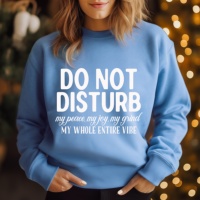Felpa con Cappuccio da Uomo Ricamata 'Do Not Disturb' in Cotone e Poliestere, Traspirante, ad Asciugatura Rapida, Foderata in Pile, Personalizzabile