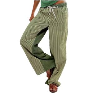 2025 Latest Style <b>Women's</b> Casual Solid Pattern Low Rise Wide Leg Denim Pants Drawstring <b>Pull</b> <b>on</b> <b>Jeans</b> for <b>Women</b>-Wholesale - Product Image 3