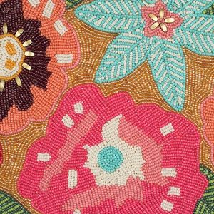 Christmas Decorative and Leaves Design Beaded <b>Runner</b> Placemat <b>Dining</b> <b>Table</b> Fancy Mat Handmade Decorative <b>Runners</b> for Wedding - Product Image 5