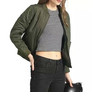 Chaqueta Bomber Ligera de Otoño para Mujer, Color Sólido, Informal, Transpirable, Tejida a Crochet, de Alta Calidad - Product Image 5