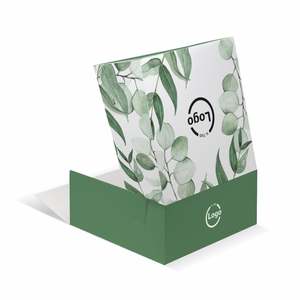 Boîtes à gâteaux en carton mod. SAVOIR 4 points de colle - Personnalisé - 27 x 27 Or Opaque - Product Image 4