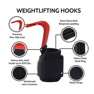 Ganchos de levantamiento de pesas de alta calidad a la venta correas de gimnasio de entrenamiento Barra de gancho correas de servicio pesado ganchos de elevación de energía alternativa - Product Image 5