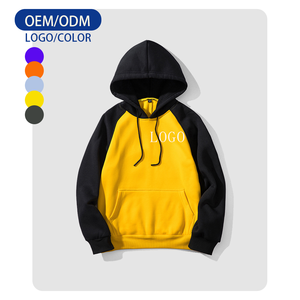 Sudadera con capucha personalizada para hombre de alta calidad 100% algodón lienzo Color sólido cuello impresión Digital para invierno - Product Image 1
