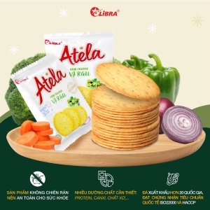 Deliciosas galletas crujientes de verduras 342G ATELA Healthy Snack OEM Supply - Product Image 5