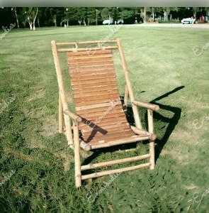 เก้าอี้ชายหาดไม้ไผ่พับได้ทนทานและสะดวกสบายเป็นมิตรกับสิ่งแวดล้อมเก้าอี้อาบแดดกลางแจ้งสำหรับสวนชายหาดเตียงอาบแดด - Product Image 2