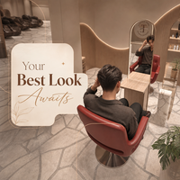 Organik Modern Unisex Salon Mobilyaları Bordo Koltuk Kavisli LED Niş Duvarlı Saç Yıkama İstasyonu Lüks Saç Güzellik Stüdyosu için