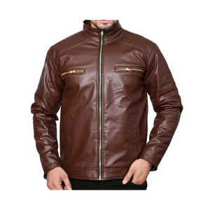 <b>Real</b> <b>Leather</b> <b>Jacket</b> Factory Direct New Fashion Double Zipper Style Coat <b>Leather</b> <b>Jacket</b> Men 2023 - Product Image 1