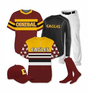 Paquet d'uniforme de baseball professionnel avec coutures renforcées technologie d'évacuation de l'humidité et couleurs d'équipe pointues idéales - Product Image 5