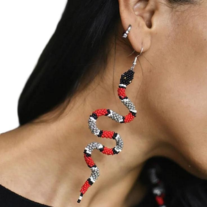 Pendientes de Serpiente con Cuentas Personalizados, Pendientes de Serpiente de Moda al por Mayor con Cuentas de Semilla, Bordado con Cuentas de Semilla - Product Image 5