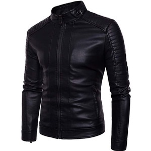 เสื้อแจ็คเก็ตหนัง PU ดีไซน์เองสำหรับผู้ชาย สไตล์วินเทจเท่ๆ สำหรับฤดูหนาว - Product Image 1