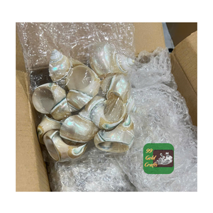 ANNEAU DE SERVIETTE EN COQUILLE DU VIETNAM FABRIQUÉ À LA MATÉRIAUX NATURELS POUR DÉCOR DE TABLE FÊTE DE MARIAGE RESTAURANT HÔTEL DINER ACCESSOIRES - Product Image 2