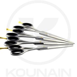 Ciseaux de coiffure professionnels KOUNAIN à lame micro-dentelée, pour droitiers, manche moyen, en acier inoxydable 420, pour étudiants et usage domestique - Product Image 5