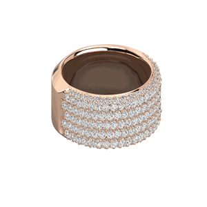 Anillo de Bodas de Diamantes Redondos para Ella - Product Image 5