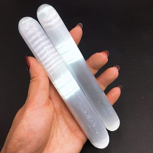 ไม้นวด Selenite มีด้านตรงและปลายกลมขัดไม้กายสิทธิ์ถูกออกแบบมาเพื่อใช้กับการนวดบำบัด - Product Image 6