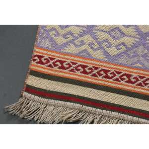 Vintage <b>Runner</b> Rug, 2.6x8.1 ft Turkish Rug, <b>Red</b> Ikat Wool Rug - Product Image 3