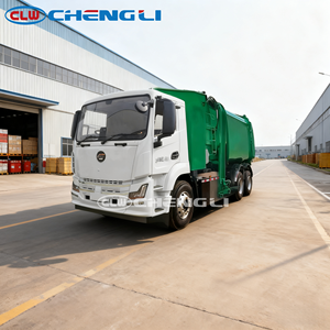 Camion compacteur de déchets électrique 6x4 à double commande de 25 m³ avec chargement arrière, véhicule de collecte des ordures - Product Image 6