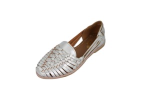 Chaussures plates en cuir pour femmes, mocassins tressés, chaussures légères à enfiler pour l'été. - Product Image 2