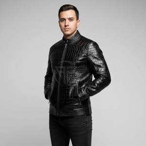 Chaqueta de Invierno de Cuero con Grabado de Piel de Vaca, con Logotipo Frontal, Ecológica, Transpirable y de Ajuste Cómodo - Product Image 5