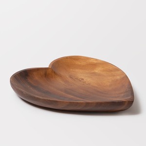 Service d'assiettes en forme de cœur vaisselle écologique vaisselle en bois assiettes en bois artisanales pour servir les repas - Product Image 4