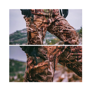 Pantalones con estampado de camuflaje para hombres de caza, pantalones tácticos al aire libre, tela a prueba de viento y de secado rápido - Product Image 4