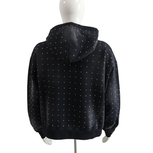 Sweat-shirt streetwear personnalisé 2025 en molleton français avec imprimé étoile en strass, vêtements d'hiver, tissu tissé 100% coton, coupe-vent - Product Image 2