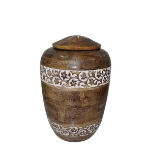 10.5" Handmade Mangowood Urns Memorial Wooden <b>Keepsake</b> Adult <b>Ashes</b> Funeral Urns with Designer Urn <b>for</b> Human & Pet <b>Ashes</b> - Product Image 1