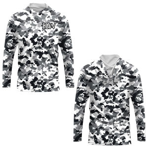 Custom Logo Fishing Hoodie Jersey <b>Performance</b> Wear Quick Dry Polyester Long Sleeve UV Sun <b>Protect</b> UPF 50 Fishing Shirts - Product Image 5