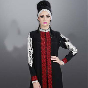 Meilleures ventes d'abaya de luxe entièrement brodée pour l'habillage des femmes musulmanes - Product Image 1