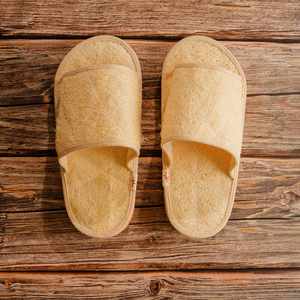 CHAUSSONS LOOFAH BIOLOGIQUES POUR SPA HÔTEL ET MAISON RESPIRANT ET LÉGER - Product Image 2