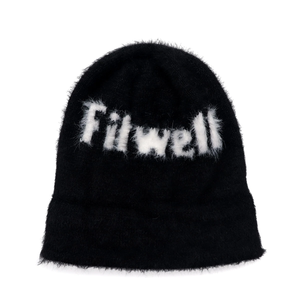 OEM Your Own Logo High Quality <b>Fluffy</b> Furry Fuzzy Knit Rabbit Faux Fur Jacquard Custom Mohair Beanie <b>Hats</b> Winter Dot Image - Product Image 3