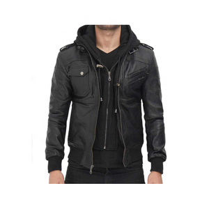 Chaquetas de cuero con capucha para hombre, ropa informal disponible a precio mayorista con el último diseño, ropa de invierno 2023 - Product Image 6