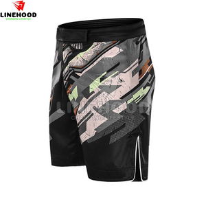 Gran oferta, pantalones cortos de estilo callejero para hombre, pantalones cortos de tabla de artes marciales, ligeros, de poliéster, nailon, elásticos, con cierre de cintura media, lona sólida - Product Image 2