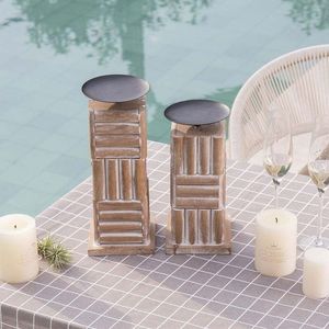 Portavelas Artístico de Madera para Regalos de Navidad, Decoración Artesanal para el Hogar, Tamaños Personalizados para una Elegante Iluminación de Mesa - Product Image 4