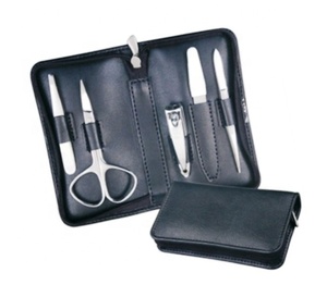 Juego de cortaúñas para pedicura, kit de cuidado de uñas de acero inoxidable para adultos y bebés, 7 unidades, bolsa negra profesional para dedos de los pies, arte personalizado OEM - Product Image 6