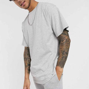 Logo personnalisé t-shirts coupe ample petit t-shirt blanc uni hommes t-shirt oversize à épaules tombantes - Product Image 1