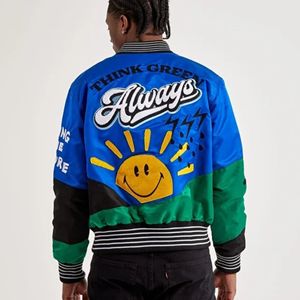 Chaqueta Varsity de Satén de Alta Calidad para Hombre, Nuevo Diseño Urbano, Cuello Redondo, Invierno, Servicio OEM Disponible, Gruesa y No Tejida - Product Image 3