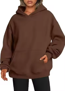 High Quality Oversized Autumn Pullover Sweatshirts Custom Streetwear <b>Polyester</b> <b>Hoodies</b> for Women OEM/ODM Embroidered Fashion - Product Image 6