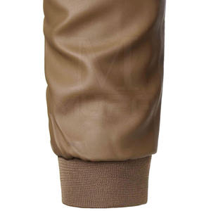 Logo personnalisé Veste en cuir pour hommes de haute qualité Vêtements de mode à capuche avec tissu à capuche léger État neuf - Product Image 4