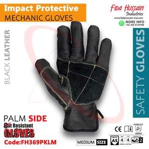 Guantes mecánicos personalizados de protección contra impactos para uso diario 2024, guantes mecánicos al por mayor, guantes de cuero de Pakistán - Product Image 4