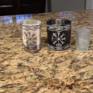 Verre à liqueur à corne de buffle Unique fait à la main meilleure qualité de verre à corne à boire Viking sculpté à la main par l'artisanat en croissant - Product Image 3