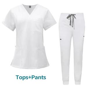 Women's Medical <b>Scrubs</b> Nurse Uniform Top Woven Fabric <b>Scrub</b> <b>Sets</b> for Hospitals OEM Service Available - Product Image 3