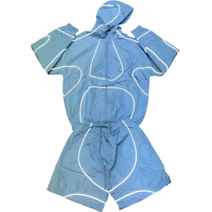 Wholesale Custom Men Winter Breathable <b>Windbreaker</b> Tracksuit Set Waterproof Jacket and Shorts with Custom Colors and Logo - Product Image 4