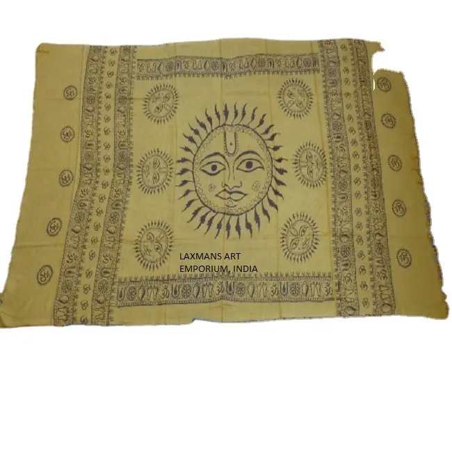 Pareo de calidad viscosa con estampado de sol indio popular de nueva venta al por mayor de pareos de India