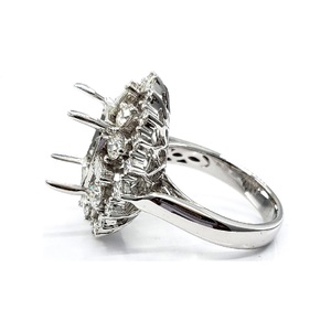 Livraison directe de bijoux simplement meilleure qualité or blanc massif 18 carats diamant naturel forme octogonale halo exagéré mariage classique - Product Image 3