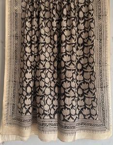 Bufanda de algodón 100% con estampado de bloque de mano Bufanda artesanal tradicional Jaipur Bufanda de algodón suave hecha a mano ligera Boho Chic - Product Image 3