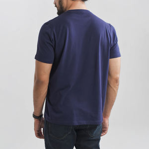 Wholesale High Quality Organic 100% Cotton <b>Round</b> Neck T-Shirt Custom Lightweight Woven Fabric for Men - Product Image 2