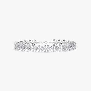 Bracelet de tennis pour femmes hommes Bracelet et bracelet en diamant en or blanc 18 carats - Product Image 1