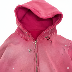 Sudadera con Capucha de Alta Calidad para Hombre, 350GSM, Lisa, Talla Grande, Poliéster/Algodón, Antiarrugas, Transpirable, Lavada, Tejido de Punto - Product Image 3